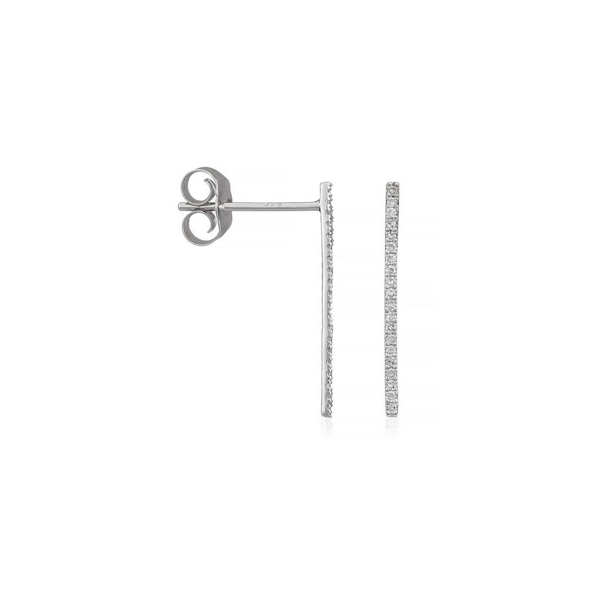 Boucles d'oreilles "Straight fall" Or et Diamants Boucles d'oreilles "Générosité" Or blanc et Diamant
