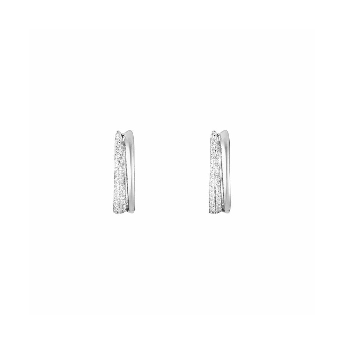 Boucles d'oreilles "Créole Maya" Or et Diamants Boucles d'oreilles "Louna" Or blanc et Diamant