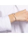 Bracelet jonc Or Blanc "Simple chic"
