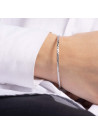Bracelet jonc Or Blanc "Simple chic"