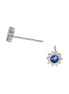 Boucle d'oreilles "Etoile Saphir" Or et Diamants