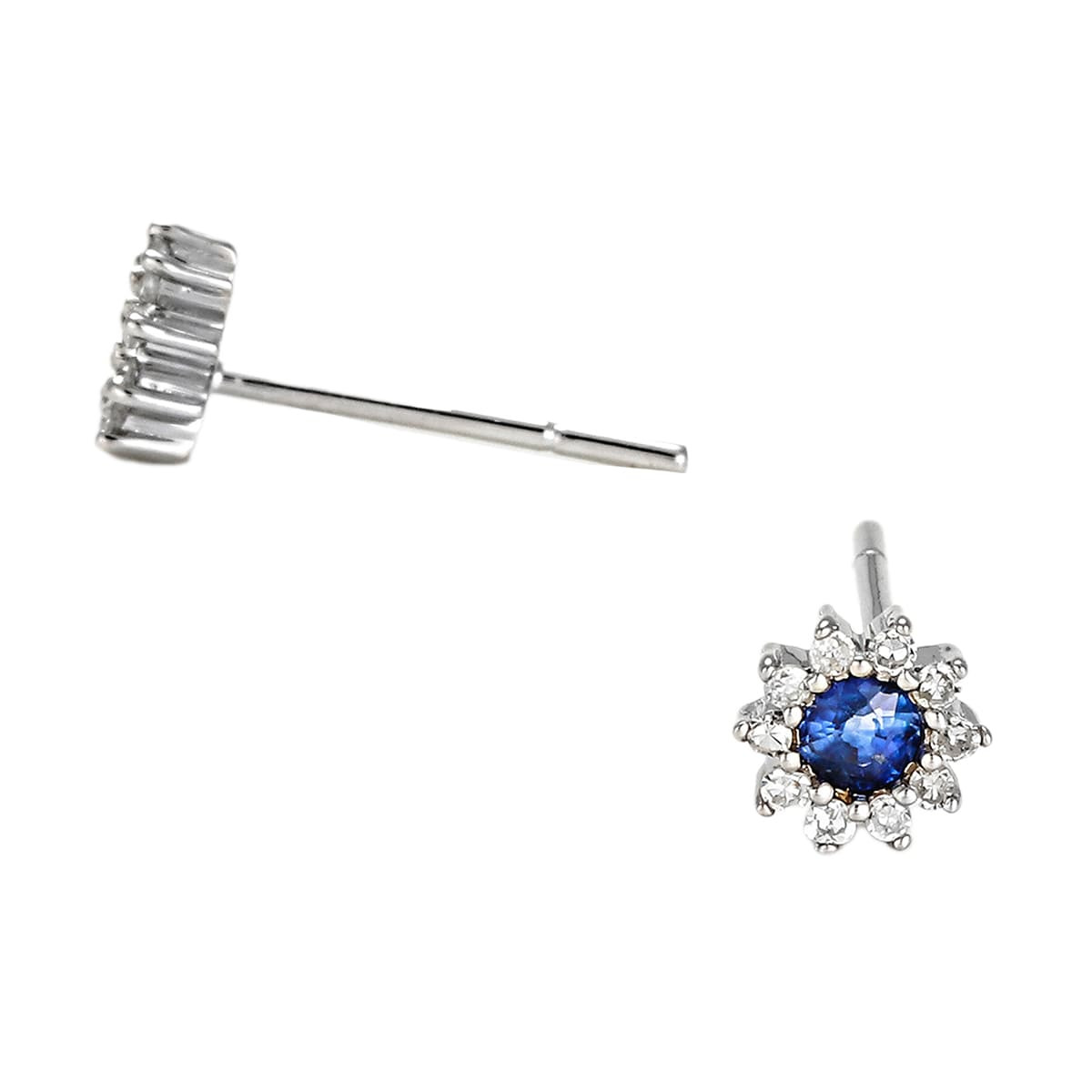 Boucle d'oreilles "Etoile Saphir" Or et Diamants Boucles d'oreilles Etoile Saphir D0,12/24 S0,30/2"Fleurie"