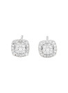 Boucles d'oreilles "Carré Raffiné" Or et Diamants