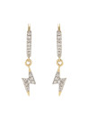 Boucle d'oreilles "Charms Lightning Jaune" Or et Diamants