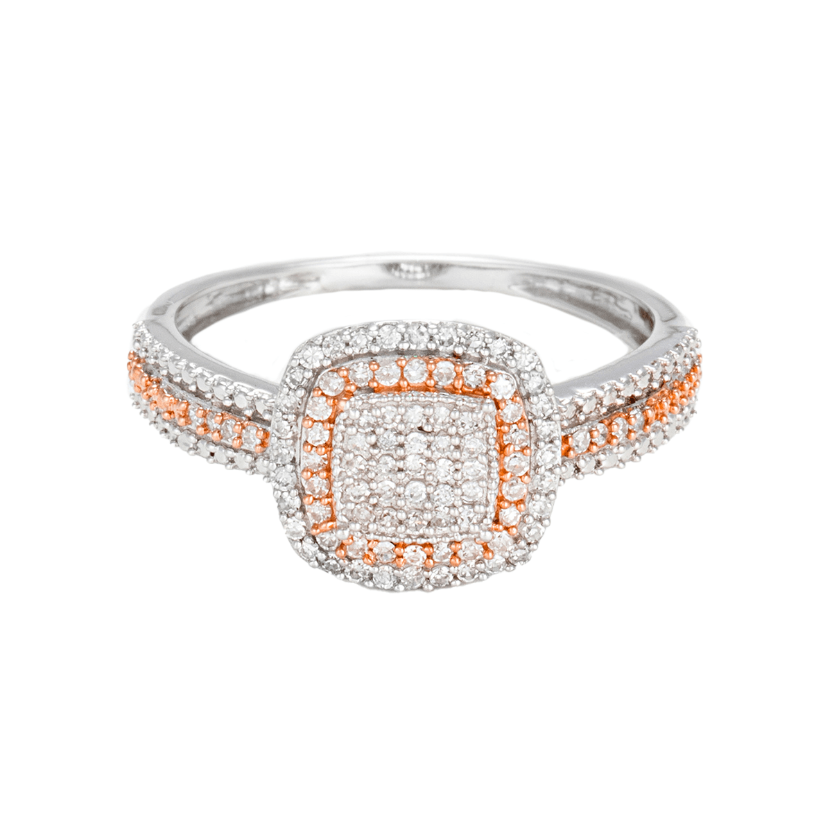 Bague "Carré Antique" Or et Diamants Bague "Amour Lumineux" Or bicolore et Diamant