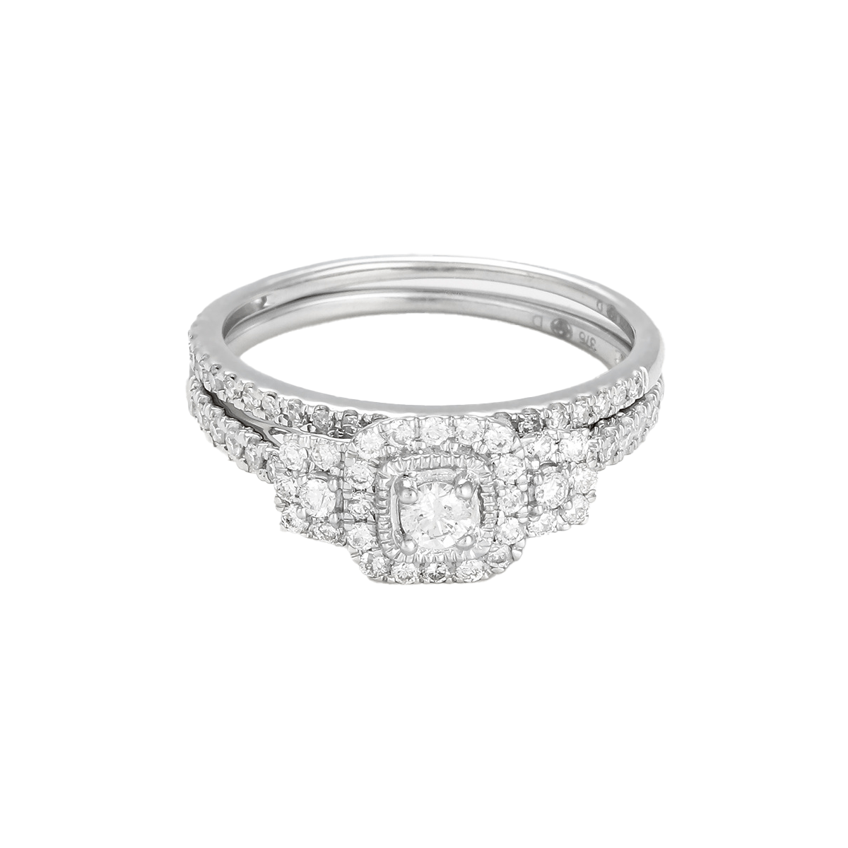 Bague "Malika" Or et Diamants Bague "Affection Solaire" Or blanc et Diamant