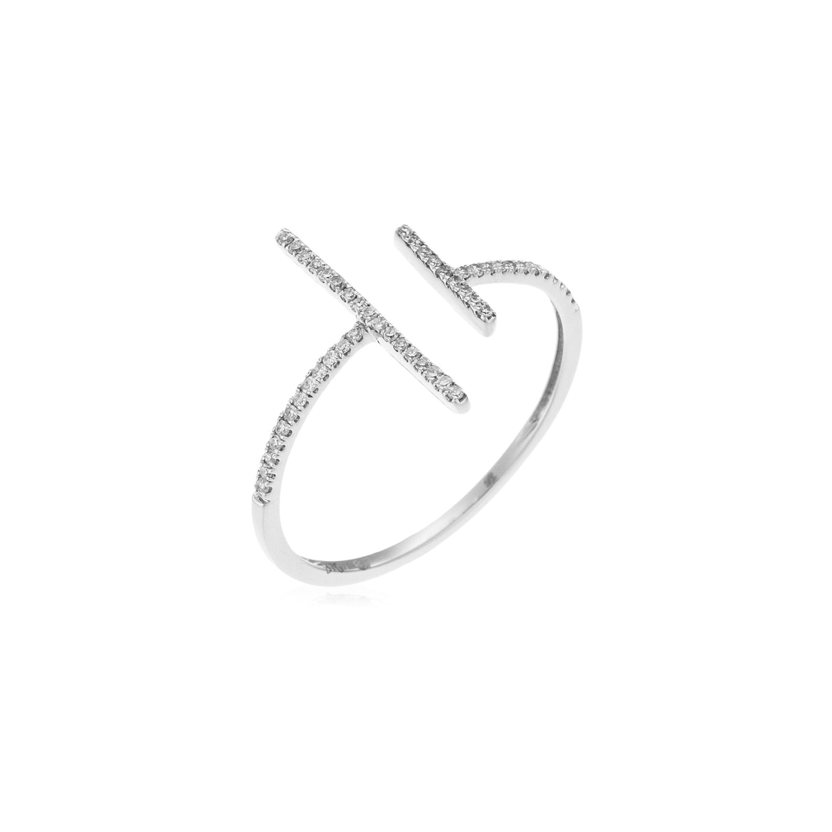 Bague "Parallèle asymétrique" Or et Diamant Bague "Cabotine" Or blanc et Diamant