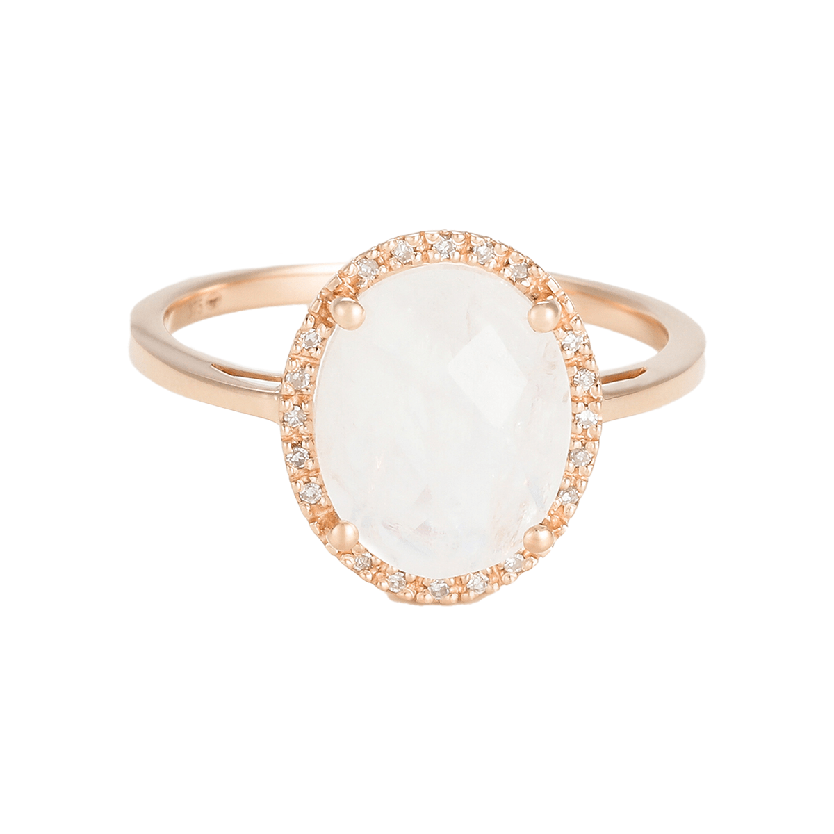 Bague "Emotion" Or et Diamants Bague "Douce" Or rose et Pierre de lune