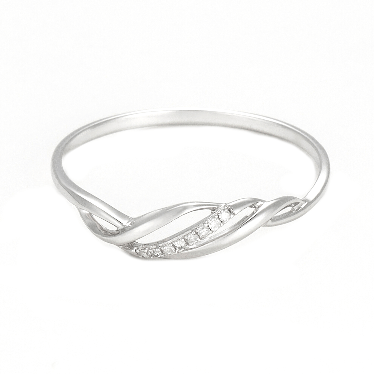 Bague "Life" Or et Diamants Bague "Effleuré" Or blanc et Diamant