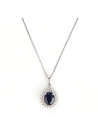 Pendentif "Soleil Bleu" Or et Diamants