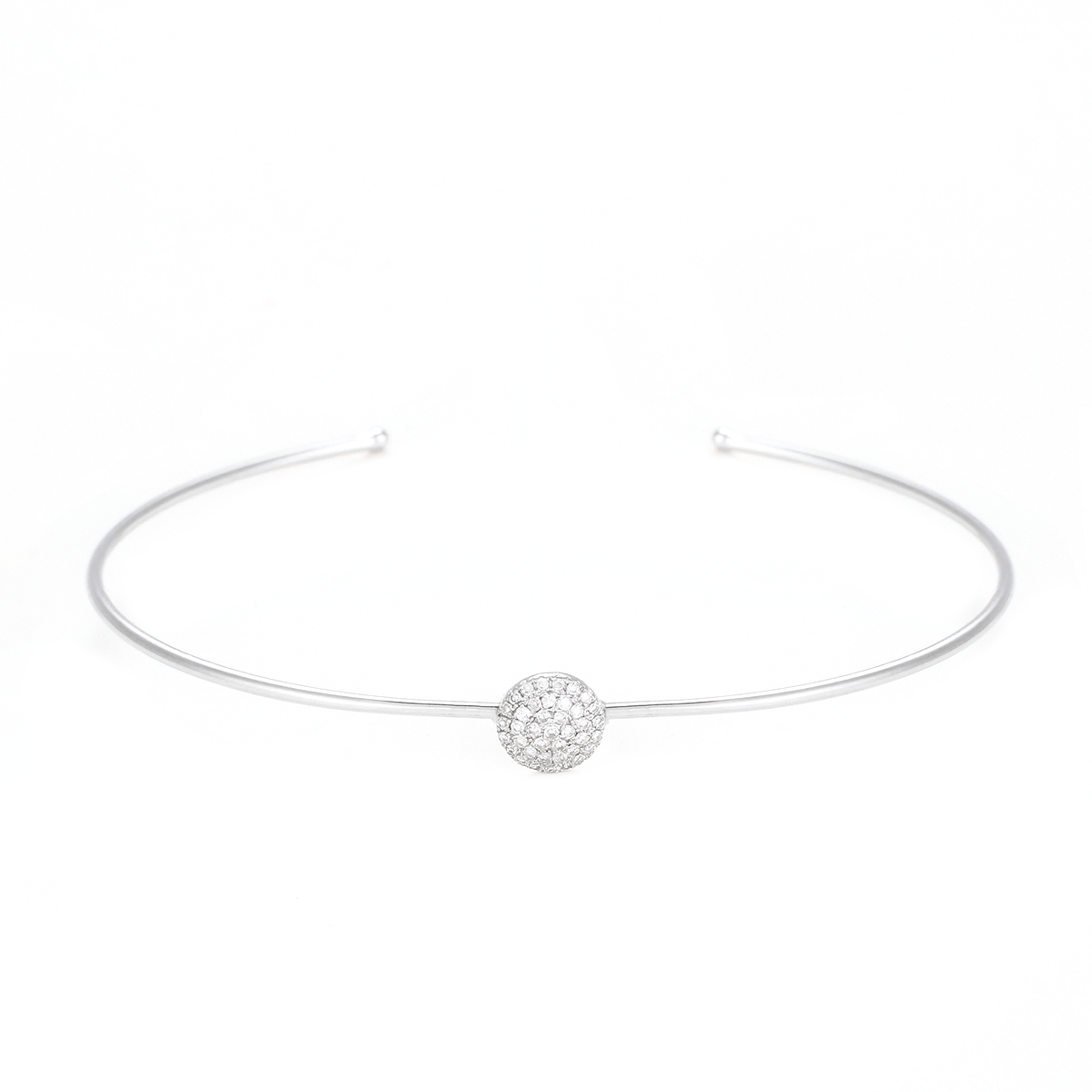 Bracelet "Round Bangle" Or et Diamants