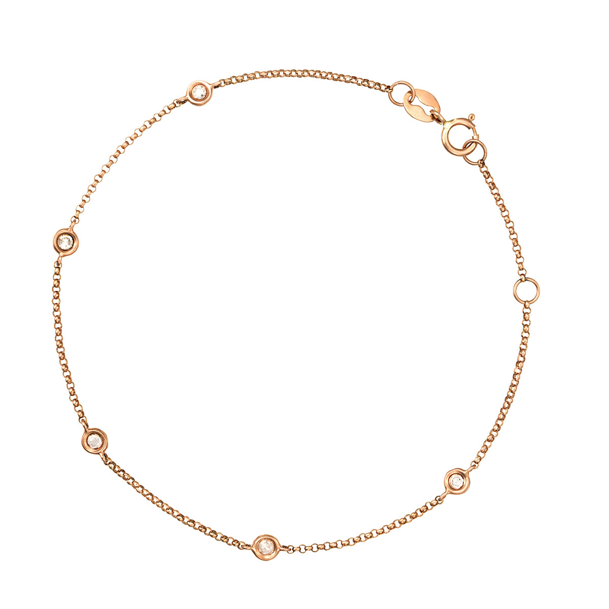 Bracelet "Sunshine" Or et Diamants Bracelet "Rayonnant" Or rose et Diamant