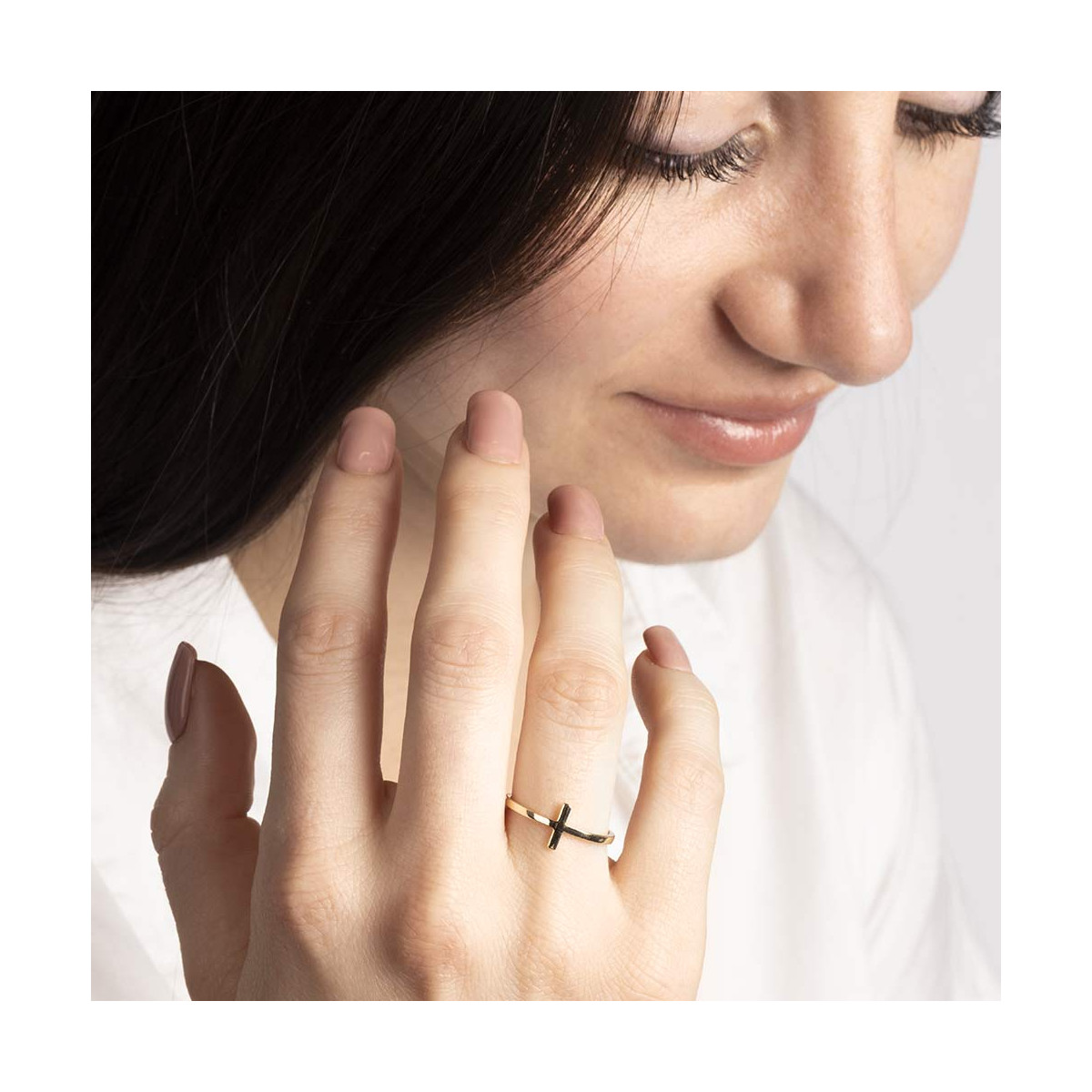 Bague "Croix" Or jaune Bague "Inné" Or jaune