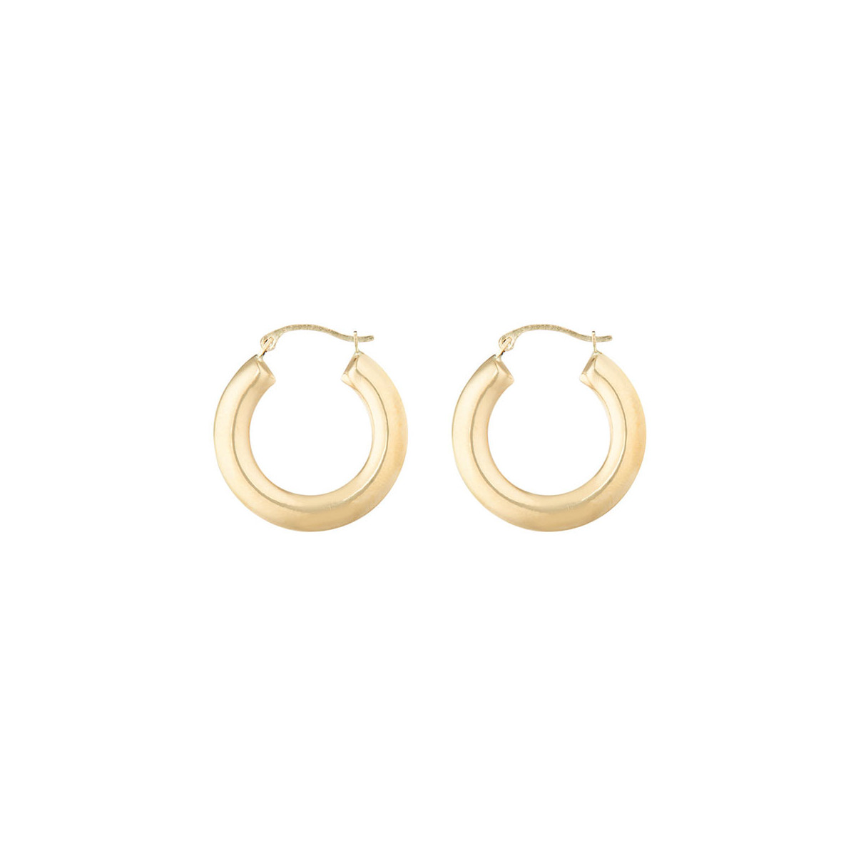 Boucles d'oreilles "Créoles Pimpantes" 15 mm Or Jaune Boucles d'oreilles "Créoles Pimpantes" 15 mm Or Jaune