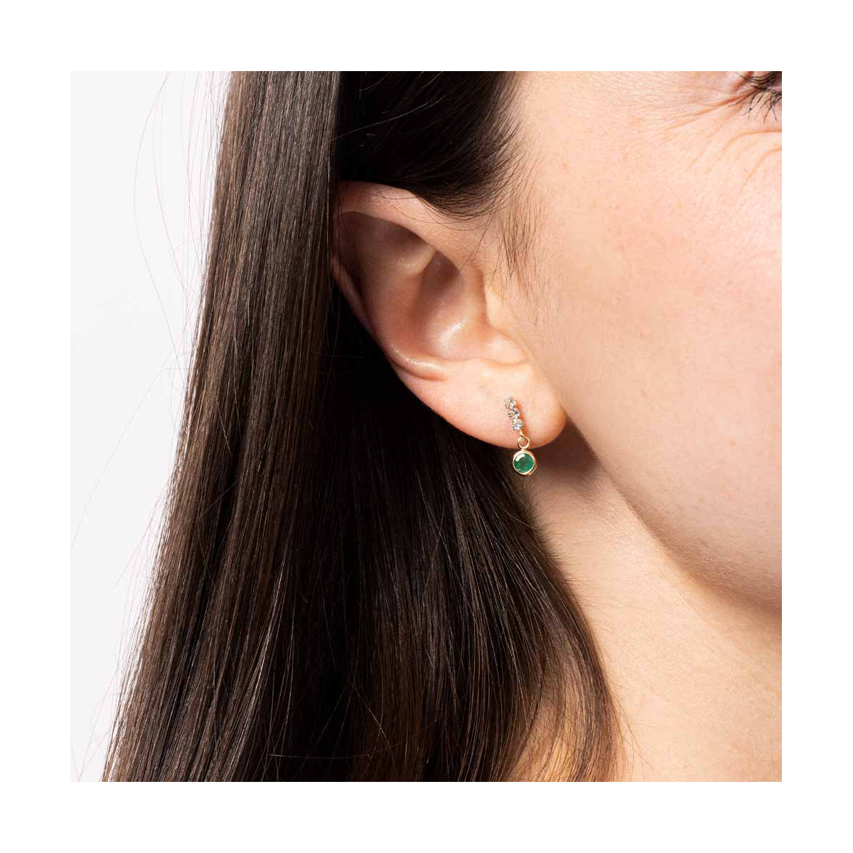 Boucles d'oreilles Or jauneet pierres Boucles d'oreilles "Beauté" Or jaune