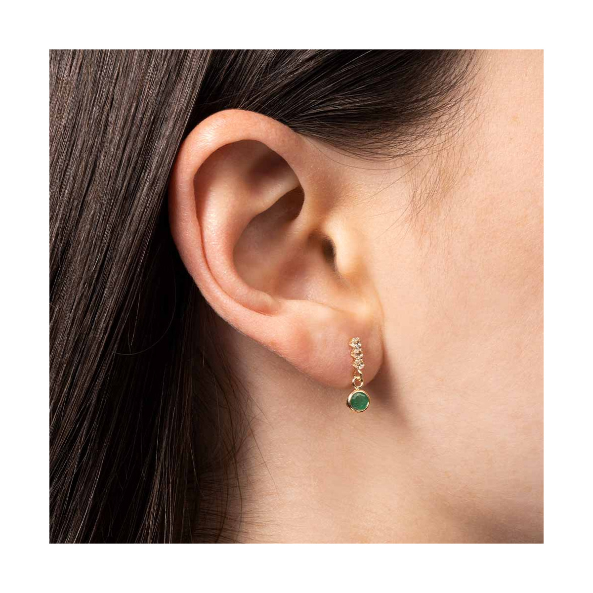 Boucles d'oreilles Or jauneet pierres Boucles d'oreilles "Beauté" Or jaune