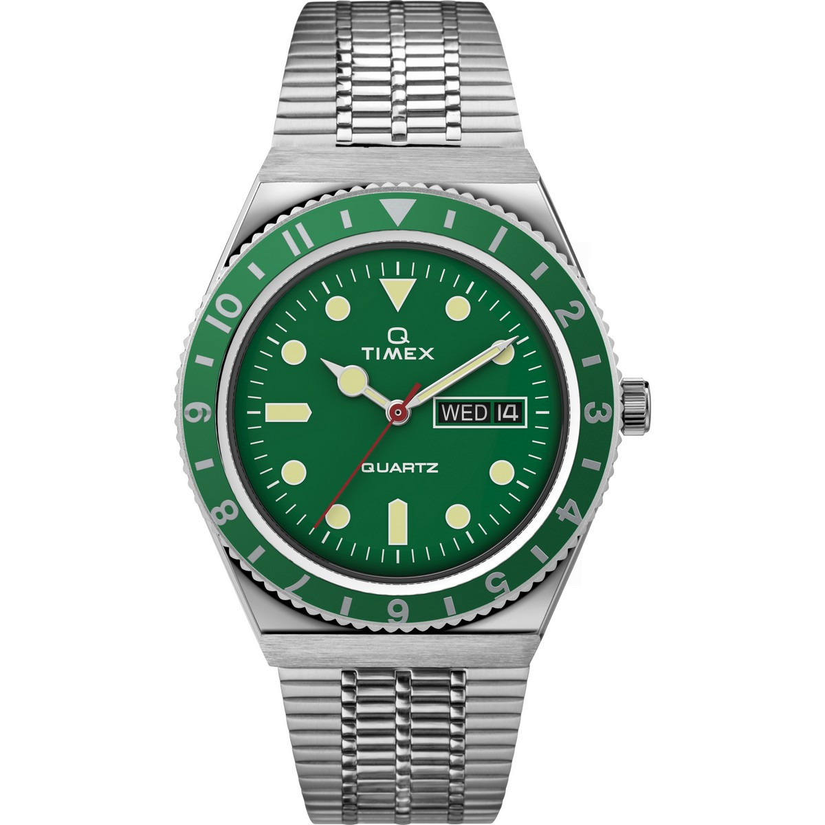 Montre Homme Timex "Q Timex Color" Boîtier 38 mm Cadran Vert-TW2U61700