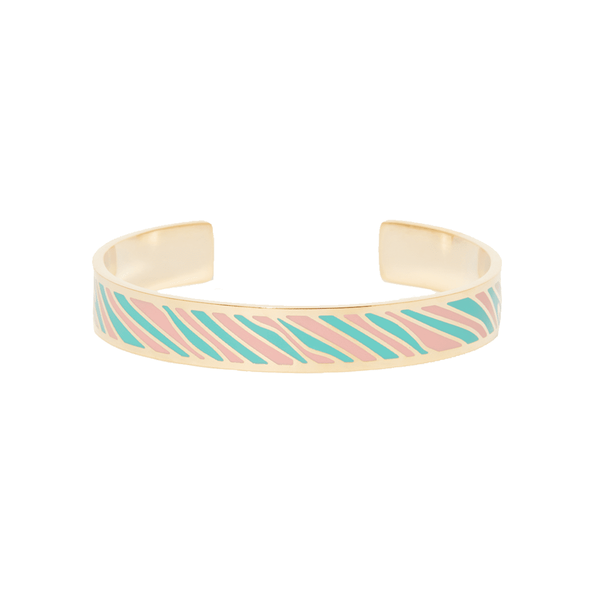 Bracelet ajustable bicolore Bracelet Jonc ARMONIA bleu et rose finition dorée