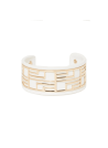 Bracelet émail simili cuir Blanc