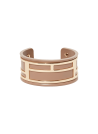 Bracelet émail simili cuir Gris