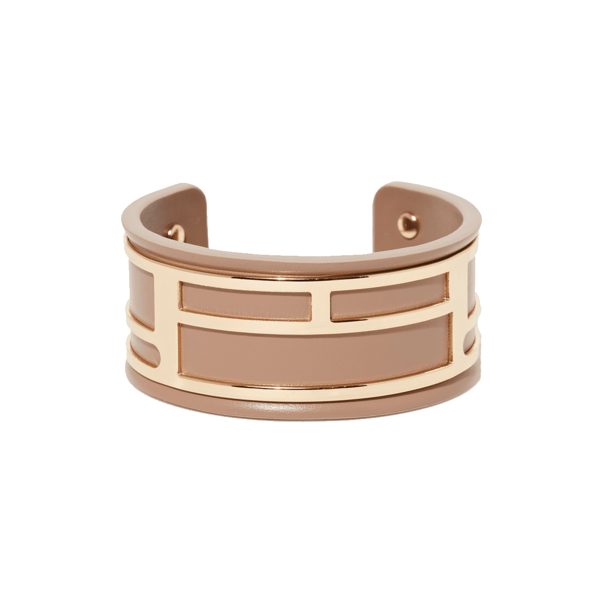 Bracelet émail simili cuir Gris Bracelet Manchette GRAPHIKA gris finition dorée