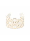 Bangle simili cuir Blanc
