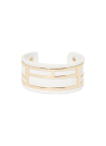 Bracelet émail simili cuir Blanc "White"