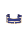 Bracelet émail simili cuir Bleu "Blue"