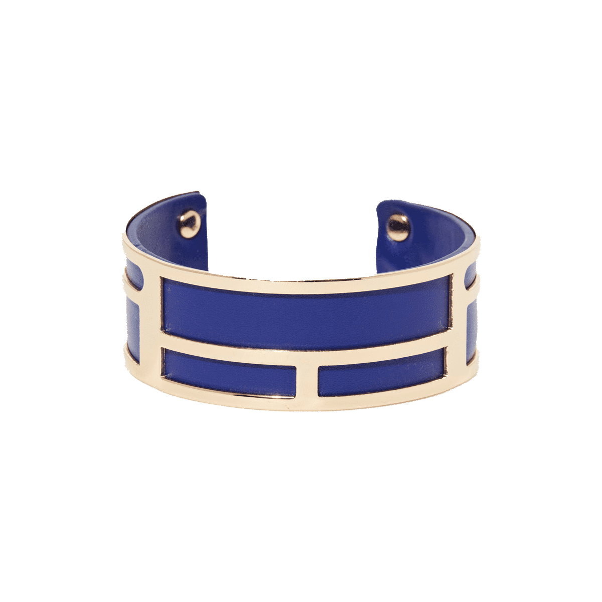 Bracelet Manchette GRAPHIKA bleu finition dorée