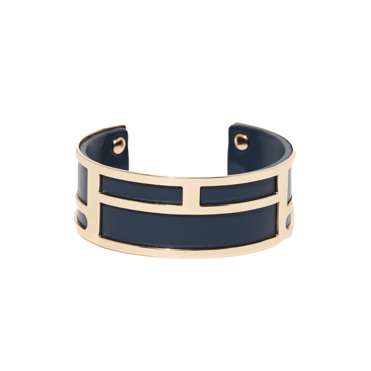 Bracelet Manchette GRAPHIKA bleu finition dorée