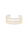 Bracelet émail simili cuir Blanc "Grèce"