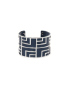 Bracelet émail simili cuir Bleu