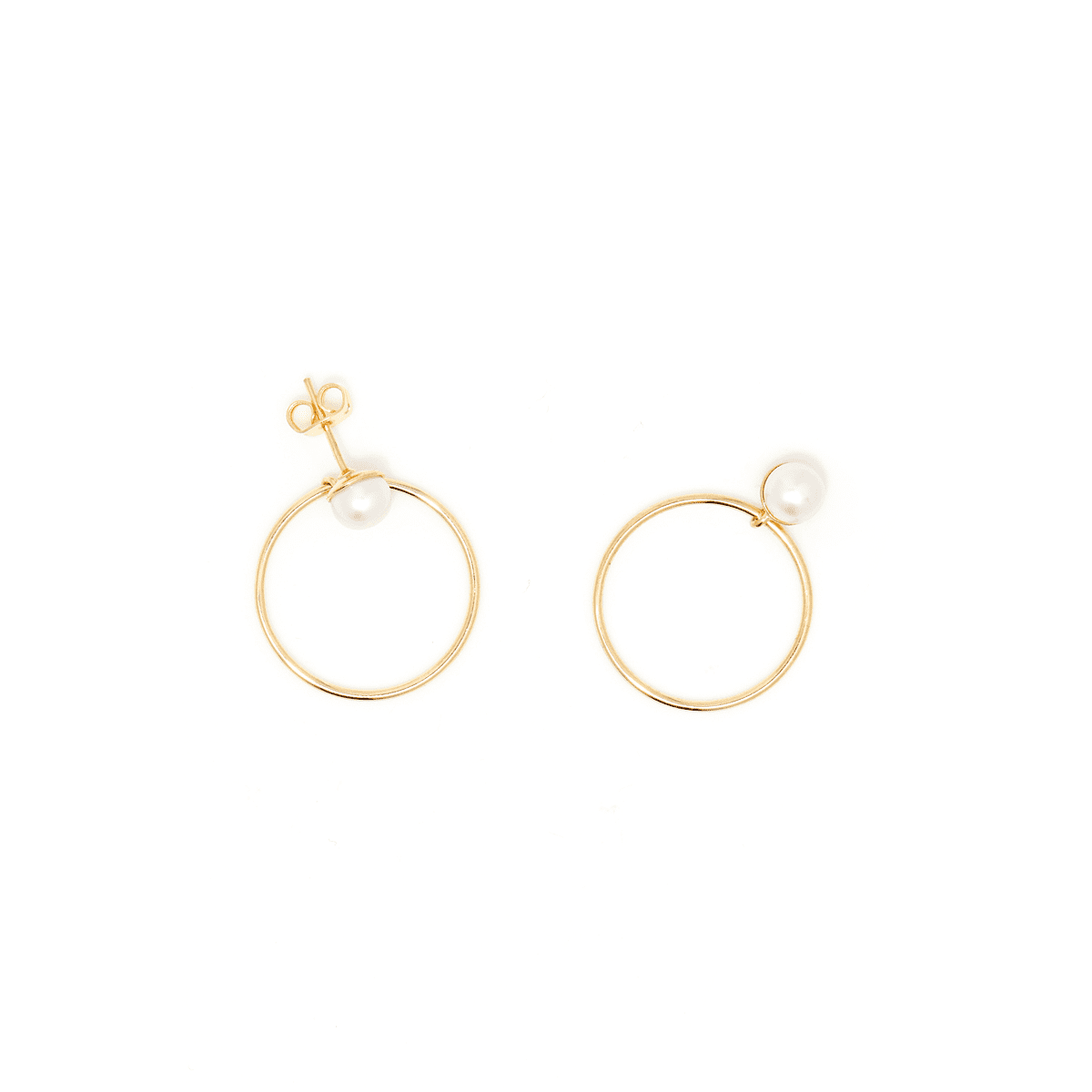 Boucles d'oreilles 'Lison' Perles Boucles d'oreilles Perles Laiton doré"Pulser"