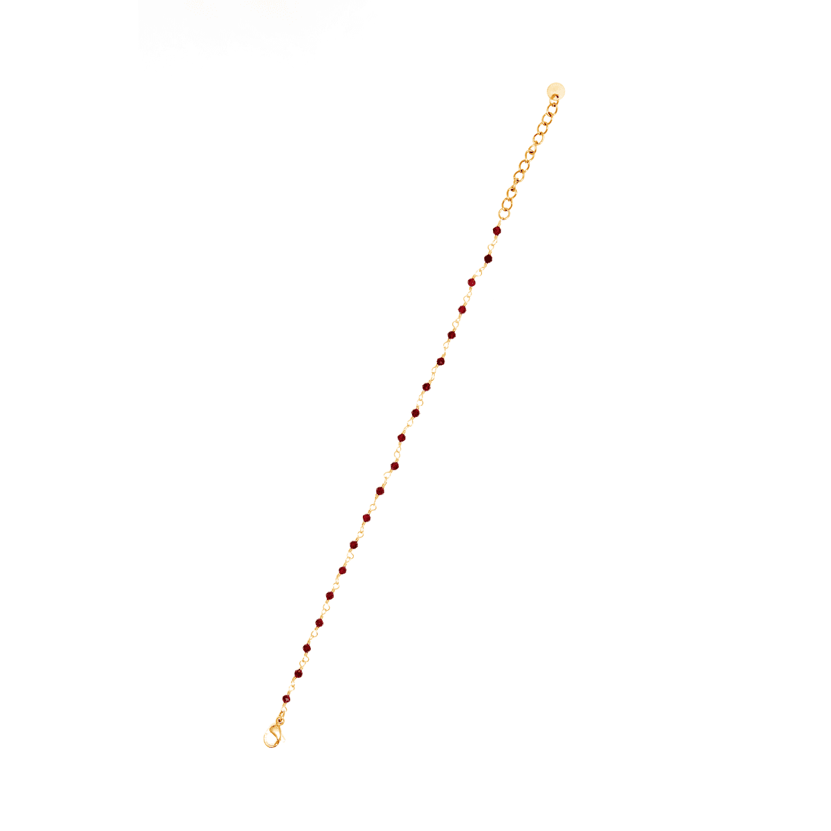 Bracelet " Elisa" Jade rouge Bracelet "Harmoniae" Jade rouge Laiton doré