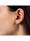 Boucles d'oreilles or blanc et oxydes de zirconium "Alizée"
