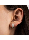Boucles d'oreilles Or Blanc et Diamants 0,21 carat "ALLÉE PRINCIÈRE"