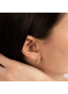 Boucles d'oreilles Or jauneet zirconium