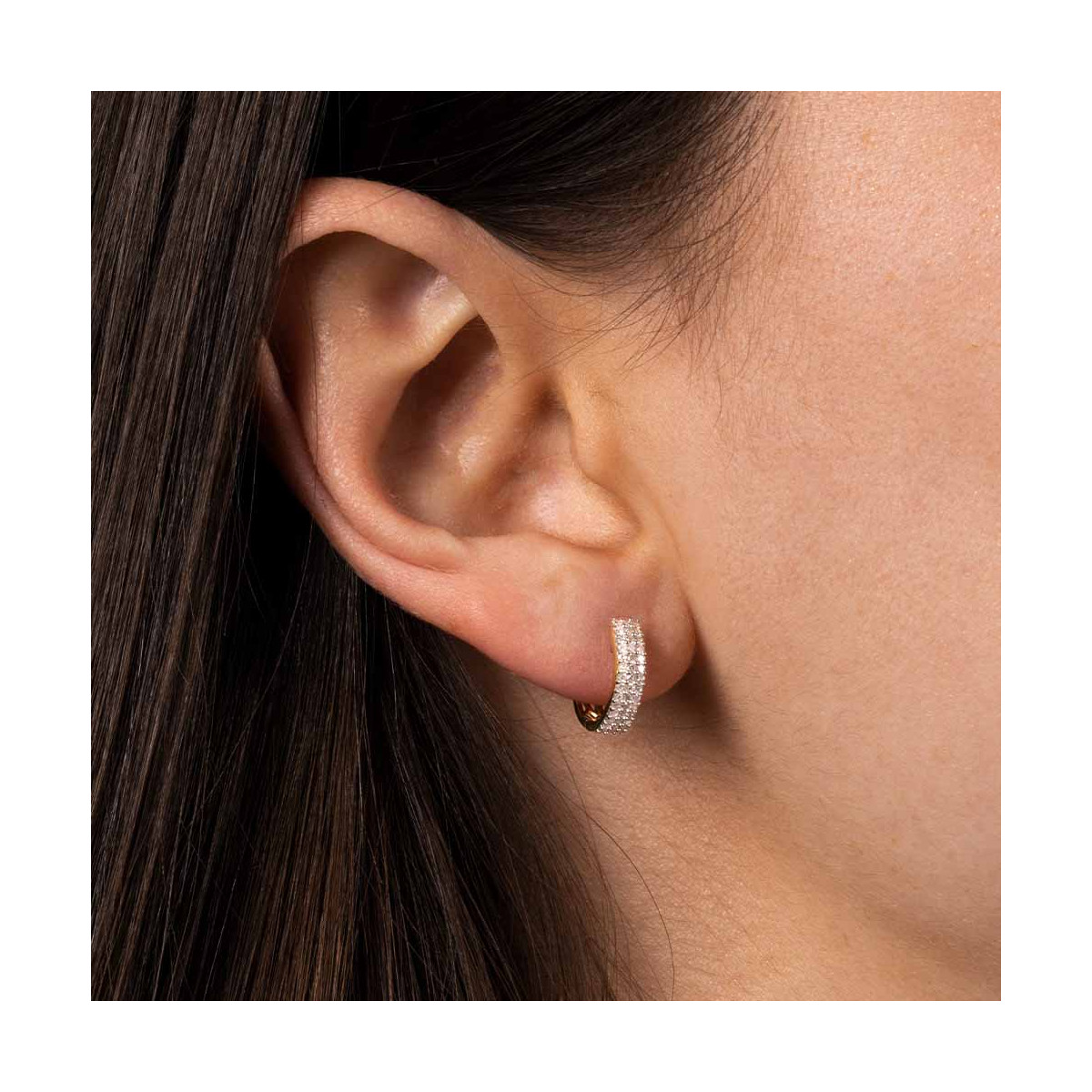 Boucles d'oreilles Or Jaune et Diamant Boucles d'oreilles "Frémissante" Or jaune et Diamant