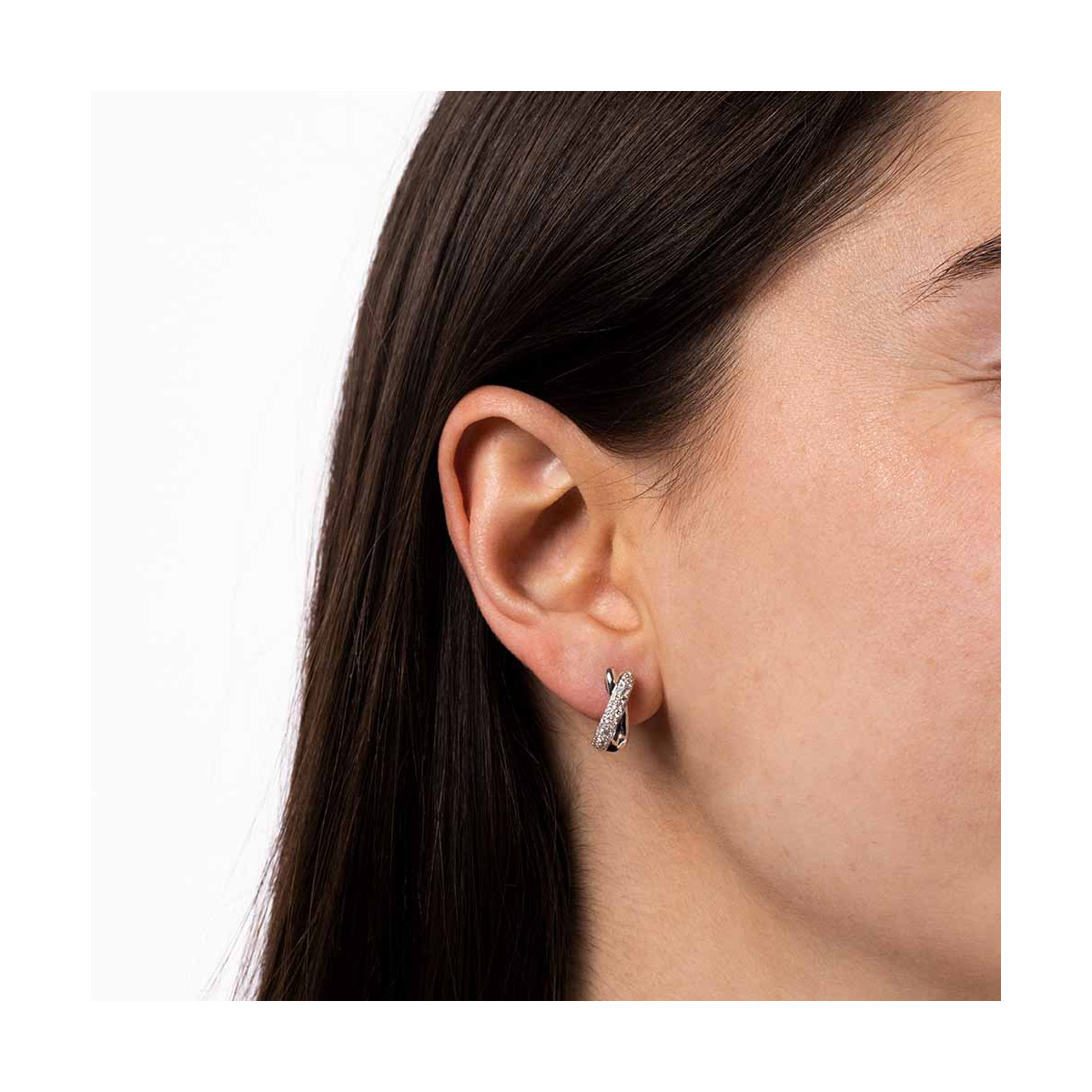 Boucles d'oreilles Or Blanc et Diamant Boucles d'oreilles Or Blanc et Diamant