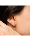 Boucles d'oreilles "Créoles Pimpantes" 15 mm Or Jaune