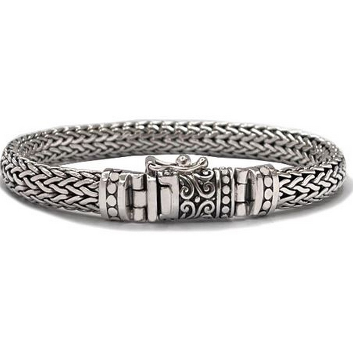 Bracelet en Argent Massif Fermoir à Cliquet Homme - Mes-Bijoux