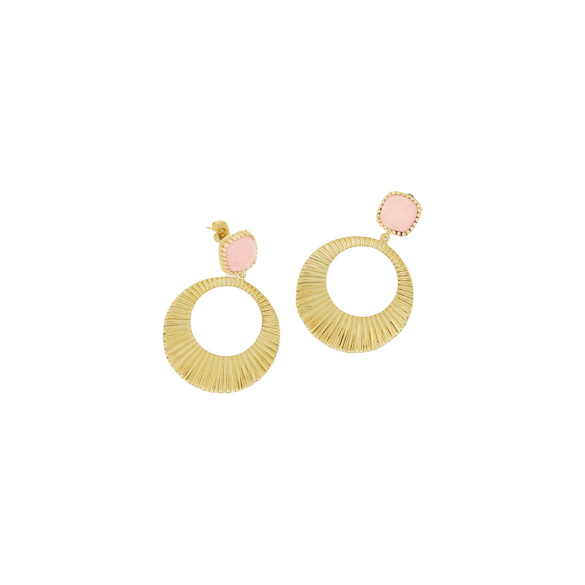 Boucle d'oreille "Lorène" Quartz Boucles d'oreilles "Scintilla" Quartz Laiton doré