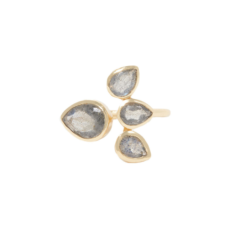 Bague ajustable 'Vioja' Labradorite