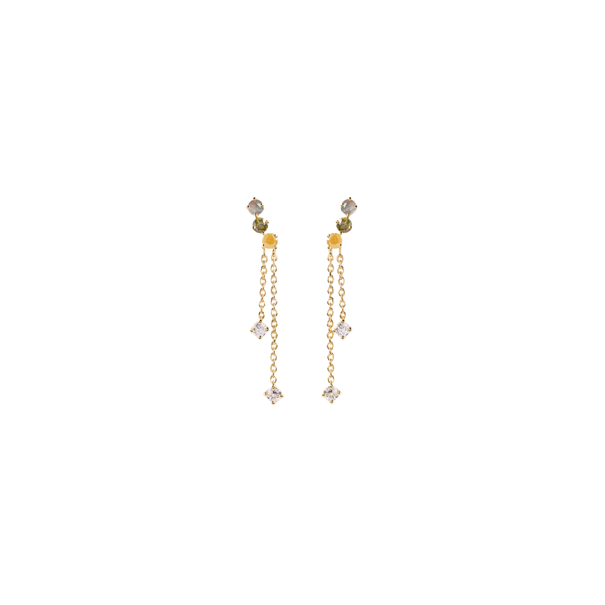 PDPAOLA Boucles d'Oreilles - Sena - en argent doré PDPAOLA Boucles d'Oreilles - Sena - en argent plaqué or - AR01-556-U