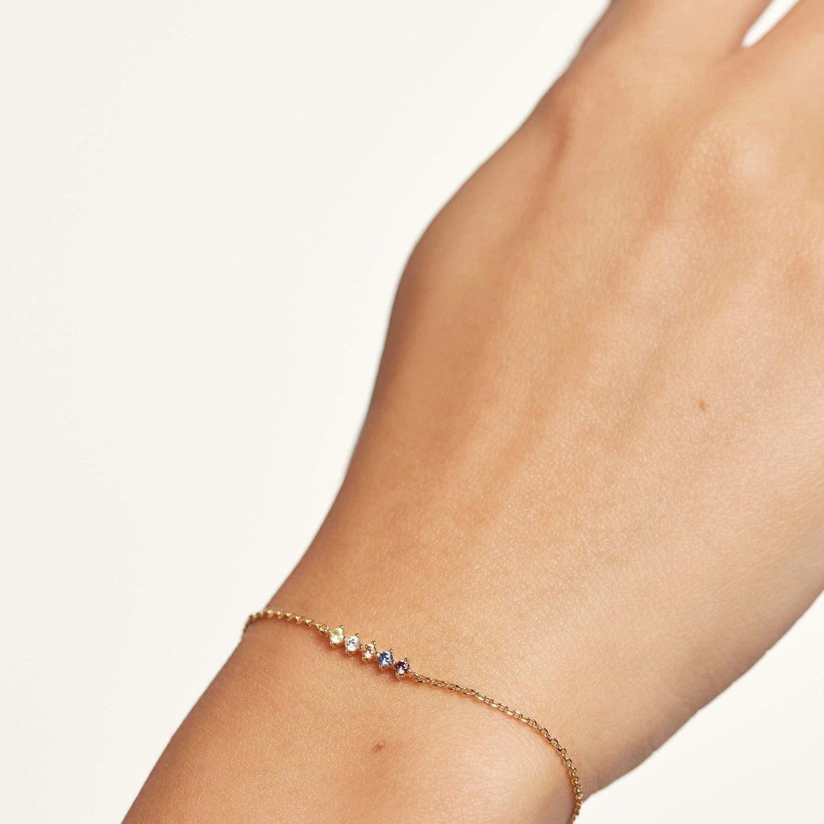 PDPAOLA Bracelet - FIVE - PDPAOLA Bracelet - Sage - en argent plaqué or - PU01-110-U
