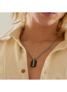 Collier Guess "Man identity" Acier plaque bicolore