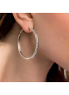 Boucles d'oreilles Guess "All around Guess" Acier rhodié