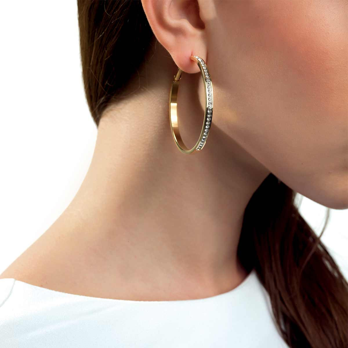 Boucles d'oreilles Guess "All around Guess" Acier doré Boucles d'oreilles Guess "All around Guess" Acier doré - UBE28095