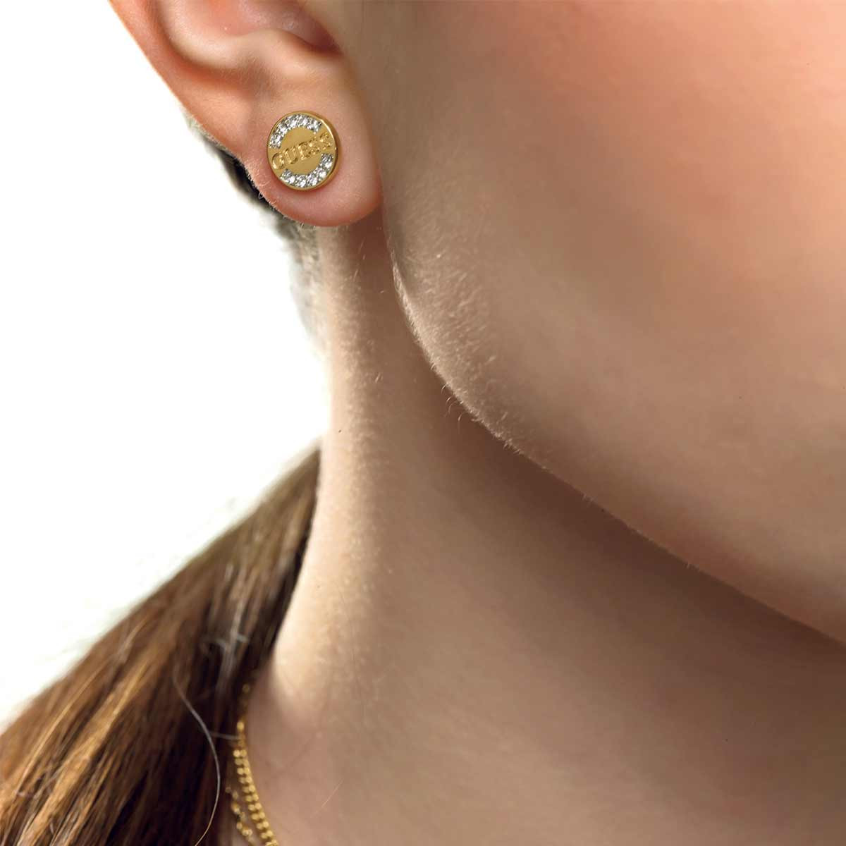 Boucles d'oreilles Guess "Uptown chic" Acier doré Boucles d'oreilles Guess "Uptown chic" Acier doré - UBE28029