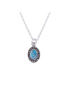 Collier argent massif et pierre naturelle